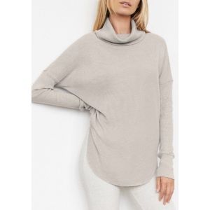 Aritzia Beige Cowl Neck Sweater